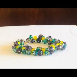 Handmade Mardi Gras Crystal Cha Cha Bracelet